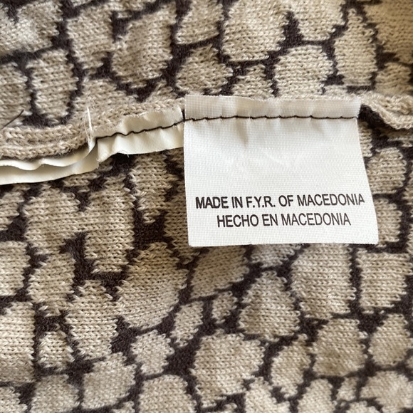 Weekend Max Mara Brown & Beige Animal Print Sweater Knit Stretch - Picture 6 of 8